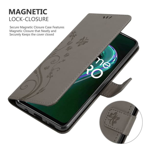 Realme 9 5G / 9 PRO / V25 / Q5 / OnePlus Nord CE 2 LITE 5G Pungetui Cover Blomster ()