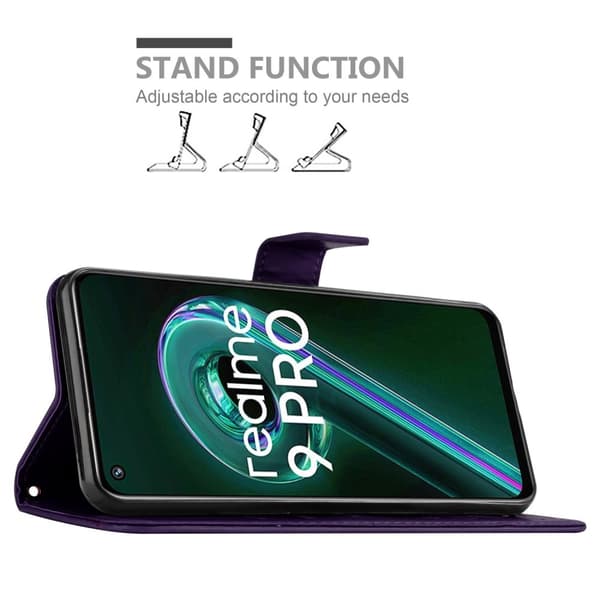 Realme 9 5G / 9 PRO / V25 / Q5 / OnePlus Nord CE 2 LITE 5G Pungetui Cover Blomster ()
