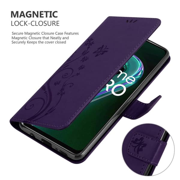 Realme 9 5G / 9 PRO / V25 / Q5 / OnePlus Nord CE 2 LITE 5G Pungetui Cover Blomster ()