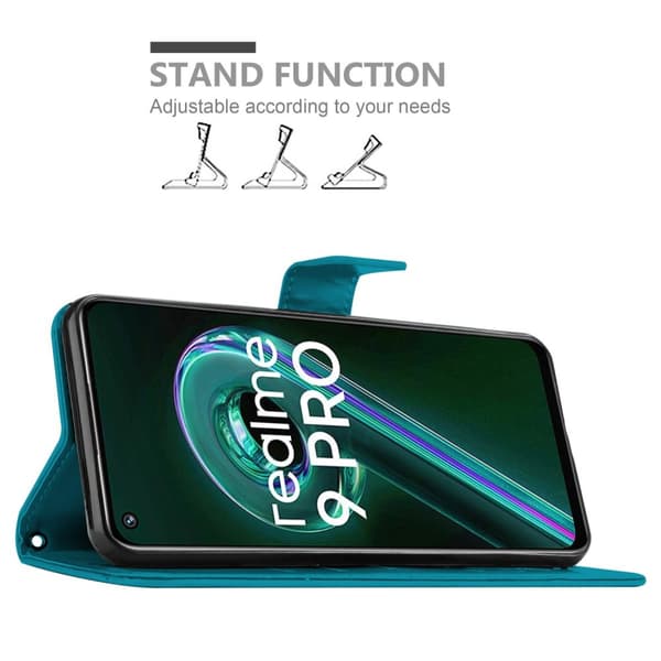 Realme 9 5G / 9 PRO / V25 / Q5 / OnePlus Nord CE 2 LITE 5G Pungetui Cover Blomster ()
