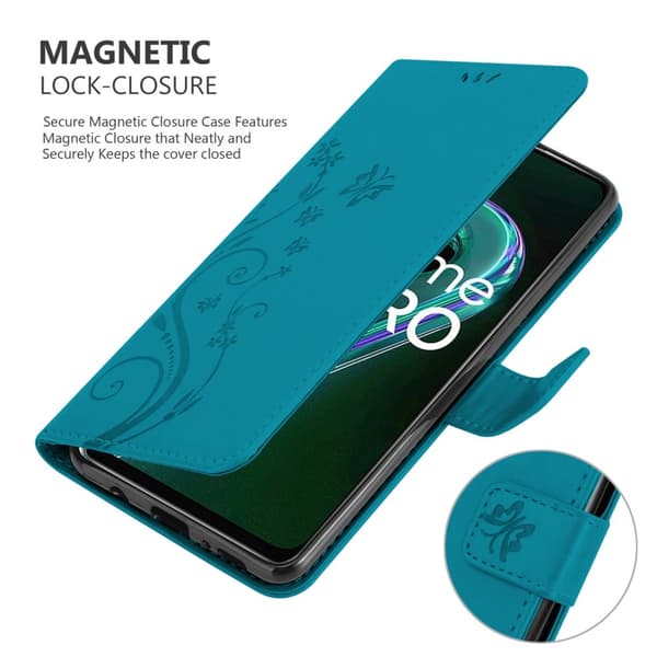 Realme 9 5G / 9 PRO / V25 / Q5 / OnePlus Nord CE 2 LITE 5G Pungetui Cover Blomster ()