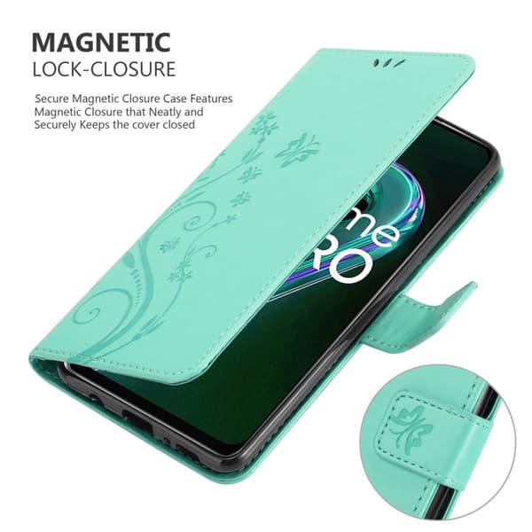 Realme 9 5G / 9 PRO / V25 / Q5 / OnePlus Nord CE 2 LITE 5G Pungetui Cover Blomster ()