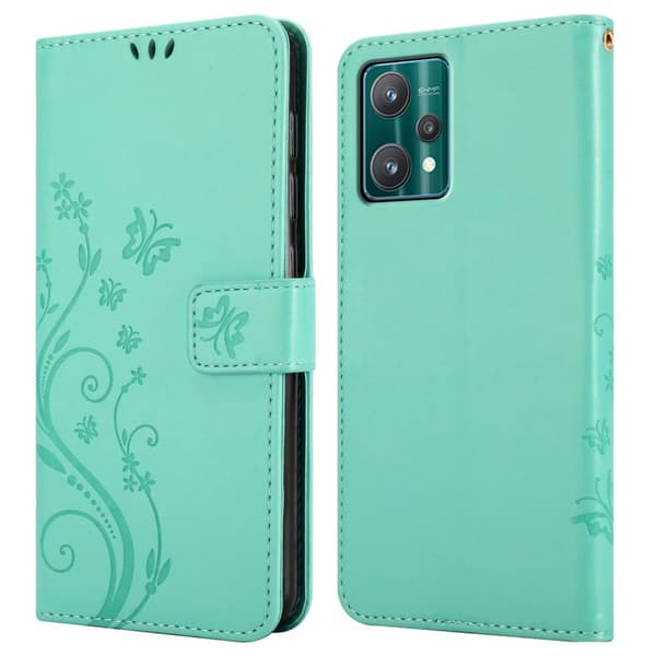 Realme 9 5G / 9 PRO / V25 / Q5 / OnePlus Nord CE 2 LITE 5G Pungetui Cover Blomster ()