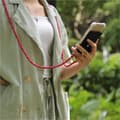 Pikkukuva 4 / 8: Samsung Galaxy S21 ULTRA Suojakuori ketju Samsung Galaxy S21 ULTRA Silikoni suojakotelo hopea renkaat, johto hihna ja irrotettava asia