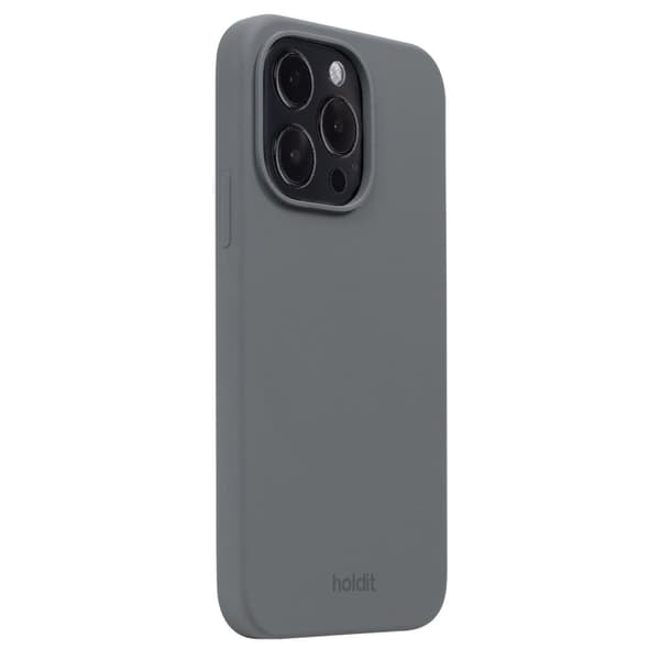 holdit iPhone 14 Pro Mobilskal Silikon Space Gray