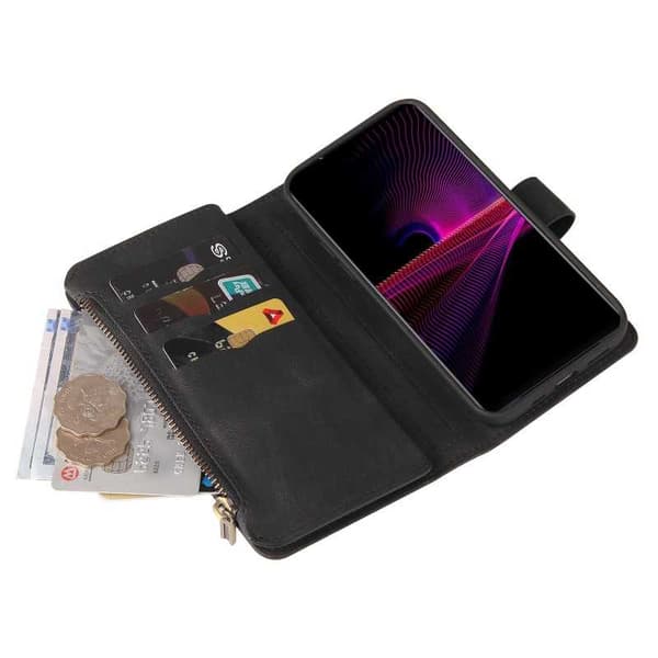 Xperia 1 III Multifunktionellt Plånboksfodral Zip 13-Fack