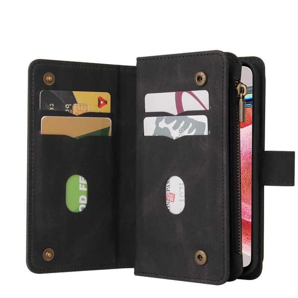 Redmi Note 12 4G multifunktionelt pung etui Lynlås 13-rum
