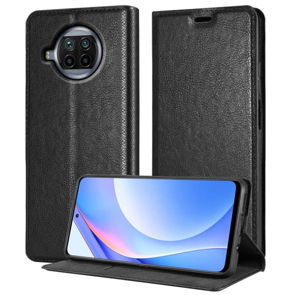 Xiaomi Mi 10T LITE Fodral Skal Plånboksfodral Case med magnetisk stängning, ståfunktion och kortficka NATT SVART
