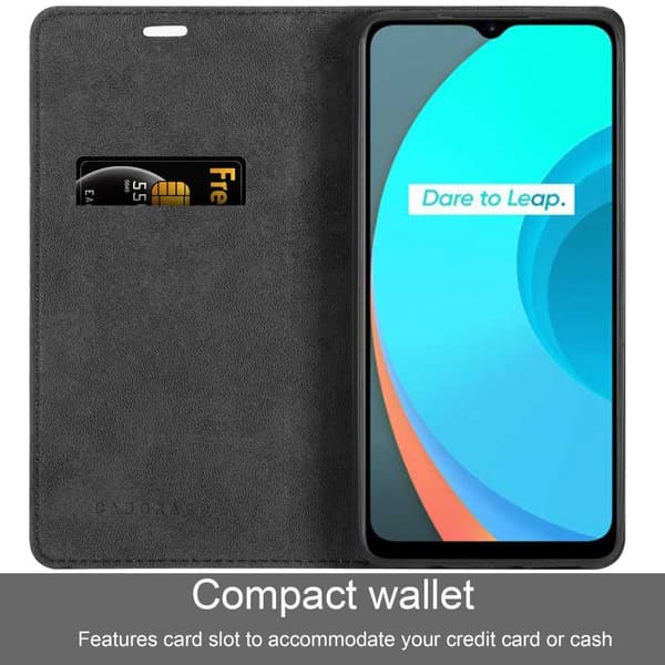 Realme C11 2020 Suojakotelo Suojakuori Lompakkokotelo Matkapuhelinkotelo jossa magneettisuljenta, jalusta-toiminto ja korttitasku