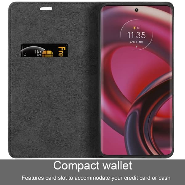 Motorola EDGE 30 FUSION Fodral Skal Plånboksfodral Case med magnetisk stängning, ståfunktion och kortficka