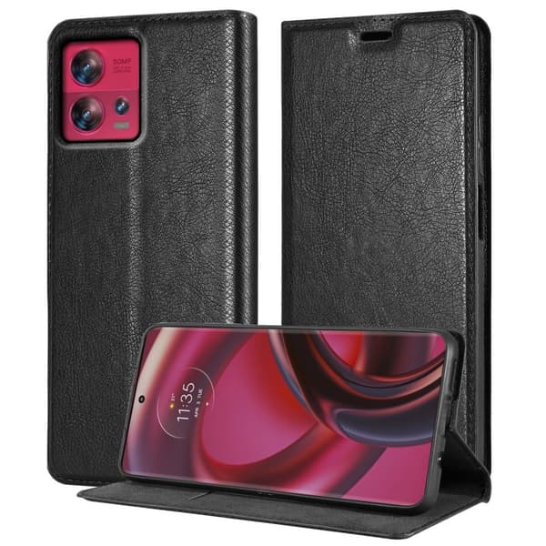Motorola EDGE 30 FUSION Fodral Skal Plånboksfodral Case med magnetisk stängning, ståfunktion och kortficka