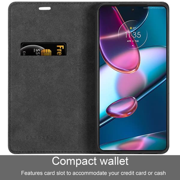 Lommebokdeksel til Motorola EDGE 30 PRO / EDGE+ Deksel med magnetisk lukking, stativfunksjon og kortlomme