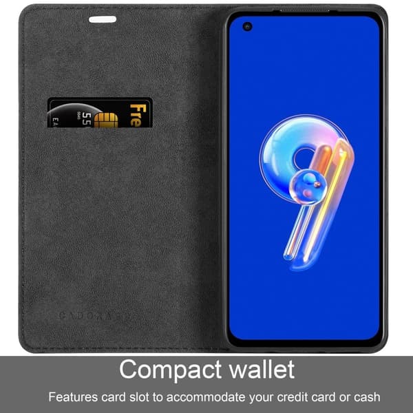Asus ZenFone 9 Suojakotelo Suojakuori Lompakkokotelo Matkapuhelinkotelo jossa magneettisuljenta, jalusta-toiminto ja korttitasku