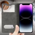Miniatyrbild 4 av 7: iPhone 12 MINI Skal Plånboksfodral Fodral Case med magnetisk stängning, ståfunktion och 2 visningsfönster