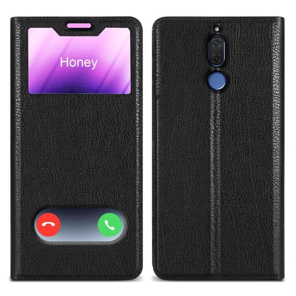 Deksel til Huawei MATE 10 LITE Lommebokdeksel med magnetisk lukking, stativfunksjon og 2 visningsvinduer