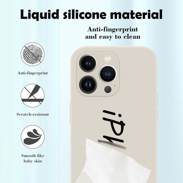 iPhone 14 PRO Skal Fodral av flexibelt TPU-silikon och Soft Touch Case Cover