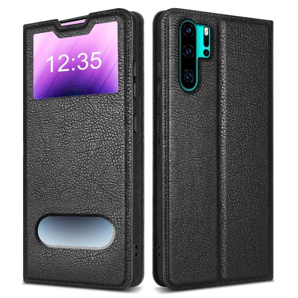 Huawei P30 PRO Skal Plånboksfodral Fodral Case med magnetisk stängning, ståfunktion och 2 visningsfönster