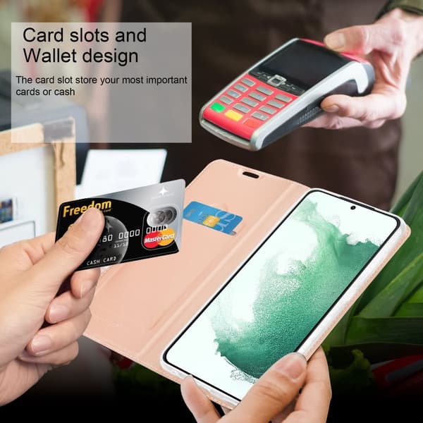 Samsung Galaxy S22 PLUS Skal Fodral med magnetisk stängning, ståfunktion och kortficka Mobilskydd