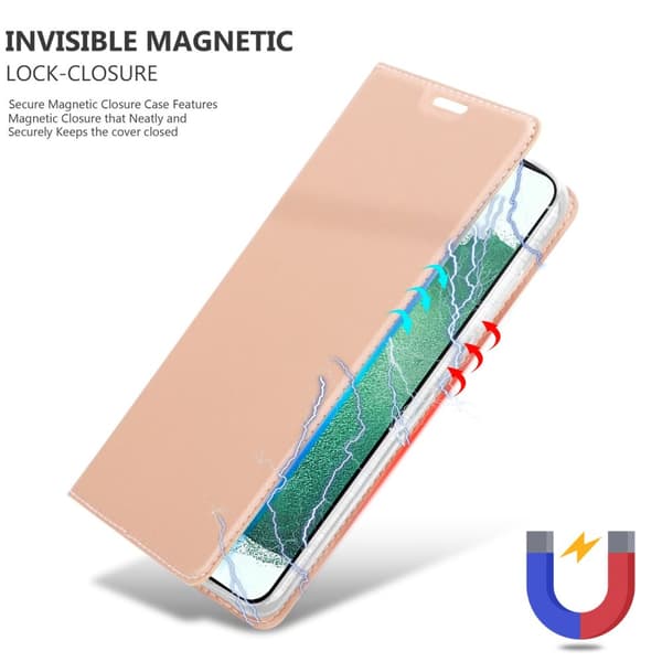 Samsung Galaxy S22 PLUS Skal Fodral med magnetisk stängning, ståfunktion och kortficka Mobilskydd