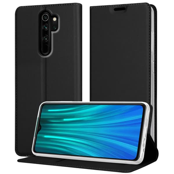 Xiaomi RedMi NOTE 8 PRO Suojakotelo Suojakuori Lompakkokotelo Matkapuhelinkotelo jossa magneettisuljenta, jalusta-toiminto ja korttitasku LUOKKAINEN MUSTA