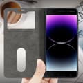 Pikkukuva 3 / 6: Nokia 6,1 Suojakotelo Suojakuori Lompakkokotelo Matkapuhelinkotelo jossa on magneettisuljenta, jalusta-toiminto ja 2 katseluikkunaa
