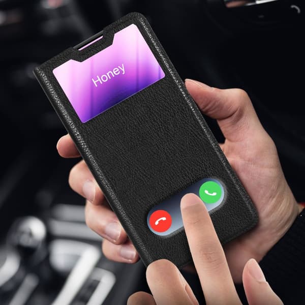 Deksel til Samsung Galaxy S21 5G Lommebokdeksel med magnetisk lukking, stativfunksjon og 2 visningsvinduer