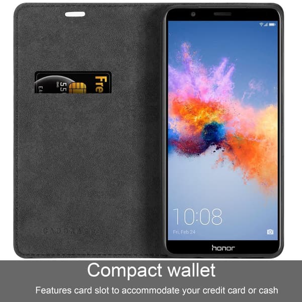 Honor 7X Suojakotelo Suojakuori Lompakkokotelo Matkapuhelinkotelo jossa magneettisuljenta, jalusta-toiminto ja korttitasku