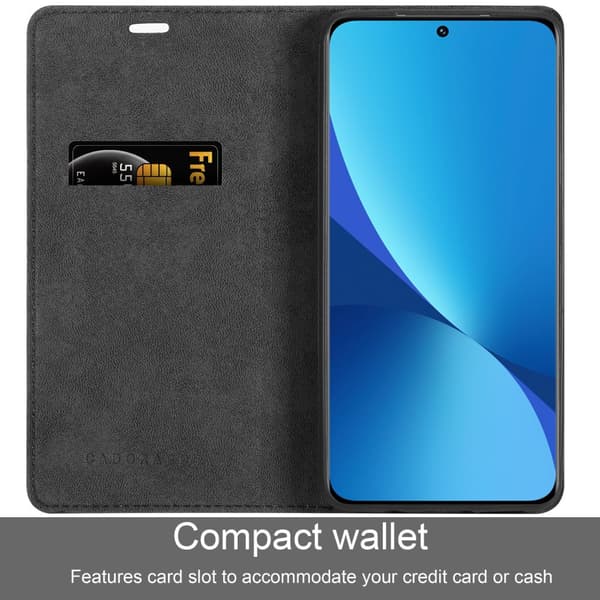 Xiaomi 12 / 12X Suojakotelo Suojakuori Lompakkokotelo Matkapuhelinkotelo jossa magneettisuljenta, jalusta-toiminto ja korttitasku
