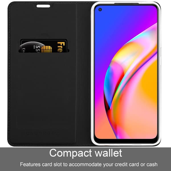 Oppo A94 5G Skal Fodral med magnetisk stängning, ståfunktion och kortficka Mobilskydd