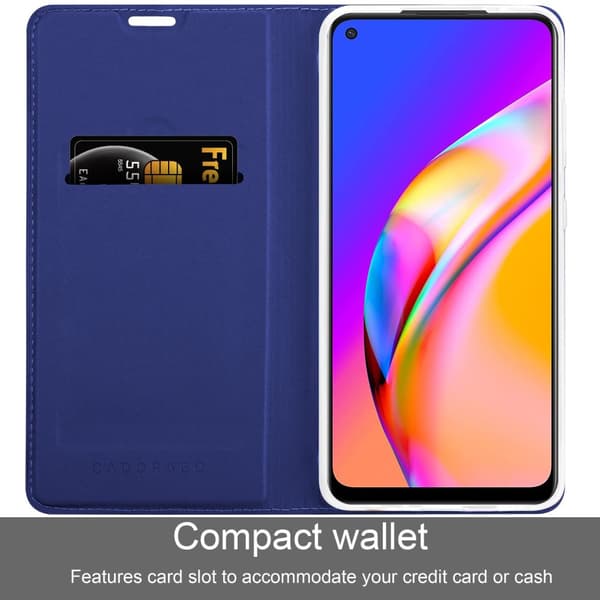 Oppo A94 5G Skal Fodral med magnetisk stängning, ståfunktion och kortficka Mobilskydd