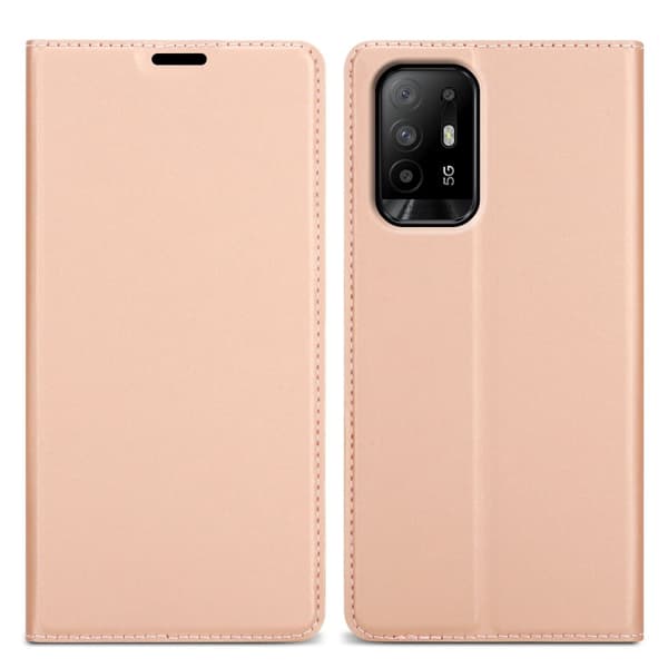 Oppo A94 5G Skal Fodral med magnetisk stängning, ståfunktion och kortficka Mobilskydd