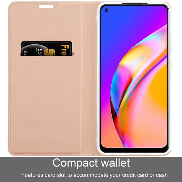 Oppo A94 5G Skal Fodral med magnetisk stängning, ståfunktion och kortficka Mobilskydd