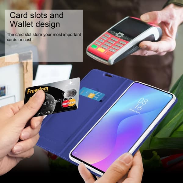 Deksel til Xiaomi Mi 9T / Mi 9T PRO / RedMi K20 / RedMi K20 PRO Lommebokdeksel med magnetisk lukking, stativfunksjon og kortlomme