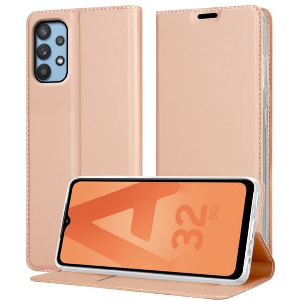 Samsung Galaxy A32 5G Skal Fodral med magnetisk stängning, ståfunktion och kortficka Mobilskydd
