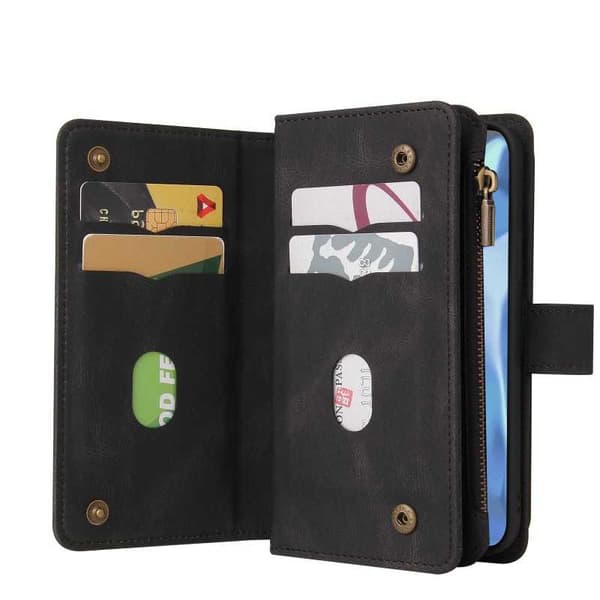 Oneplus 9 Pro multifunktionelt pung etui Lynlås 13-rum