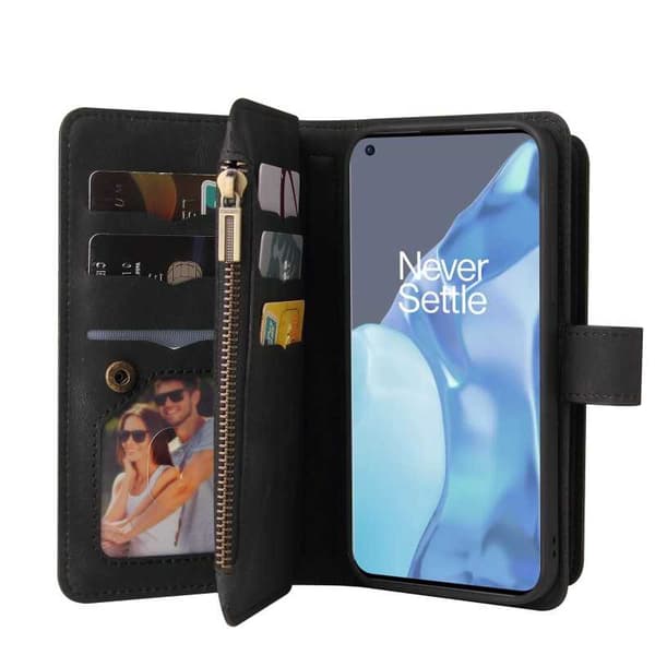 Oneplus 9 Pro multifunktionelt pung etui Lynlås 13-rum