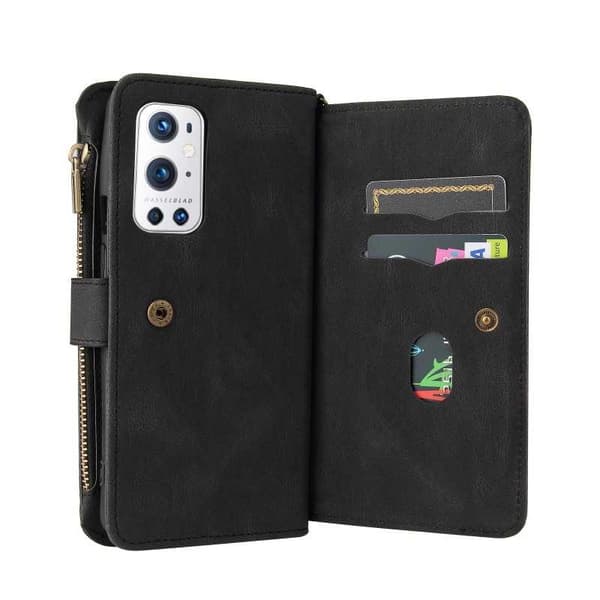 Oneplus 9 Pro multifunktionelt pung etui Lynlås 13-rum