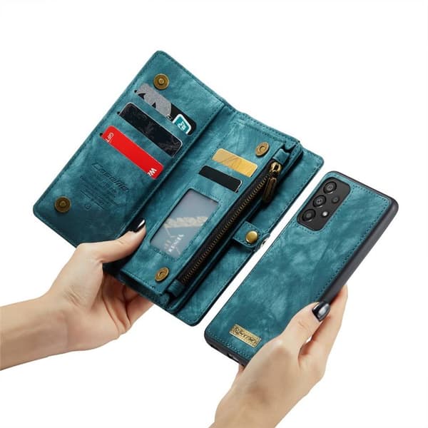 Multi Wallet CaseMe 11-kort Samsung Galaxy A33 5G - Blå