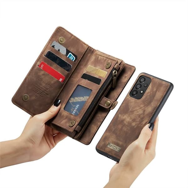 CaseMe Lompakkokotelo 11-kortti Samsung Galaxy A53 5G - Ruskea