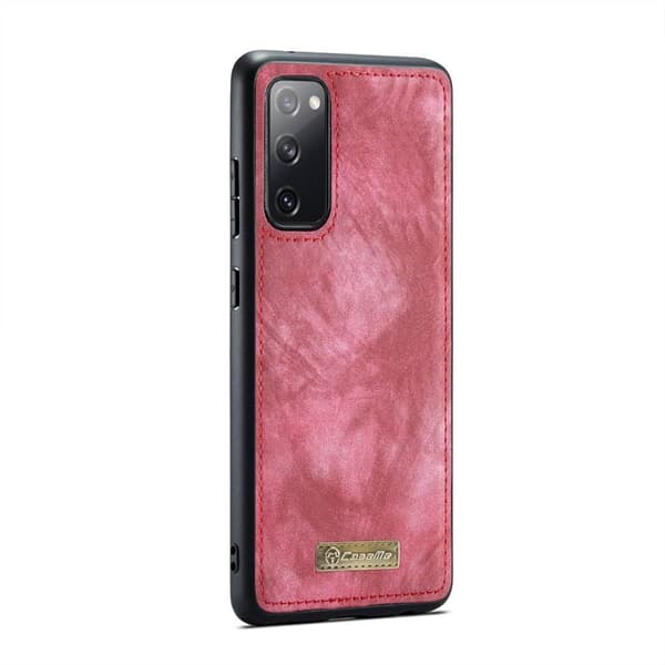 Multiplånbok CaseMe 11-kort Samsung Galaxy S20 FE - Röd