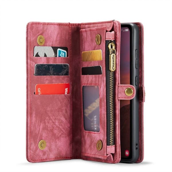 Multi Wallet CaseMe 11-kort Samsung Galaxy A34 5G - Rød