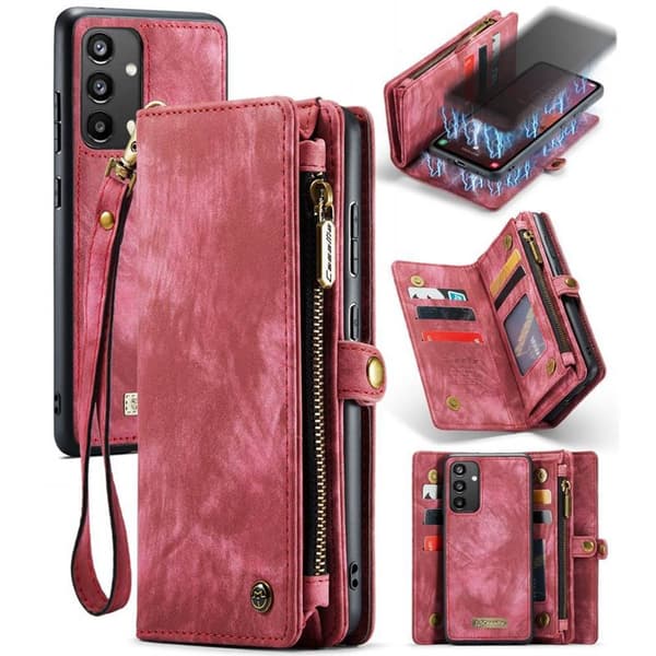 Multi Wallet CaseMe 11-kort Samsung Galaxy A34 5G - Rød