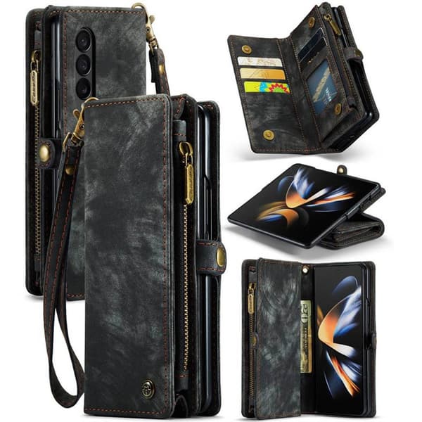 CaseMe mobilcover 008 5-kort Samsung Galaxy Z Fold 4 - Sort/Grå
