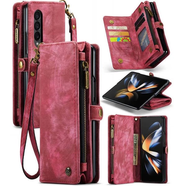 CaseMe puhelimenkotelo 008 5-kortti Samsung Galaxy Z Fold 5 - Punainen