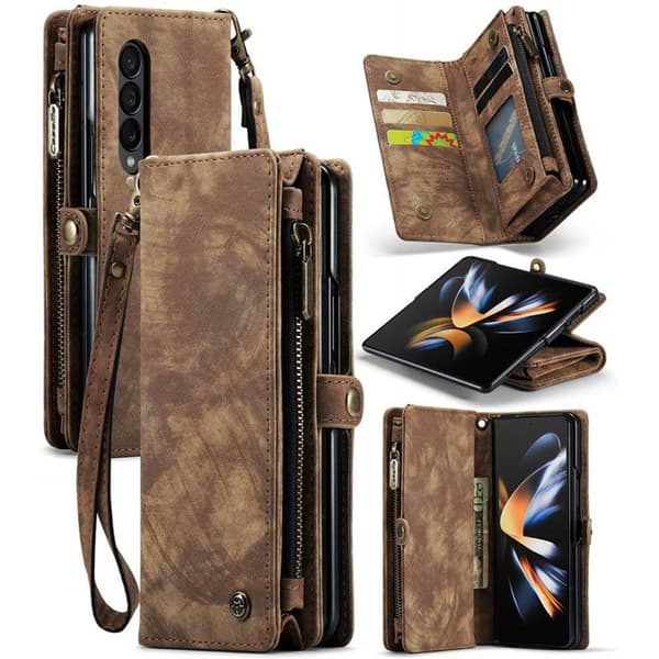 CaseMe mobilcover 008 5-kort Samsung Galaxy Z Fold 5 - Brun