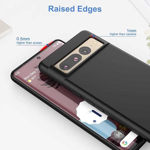 Google Pixel 7 Pro Gummibelagd Mattsvart Silikon Skal