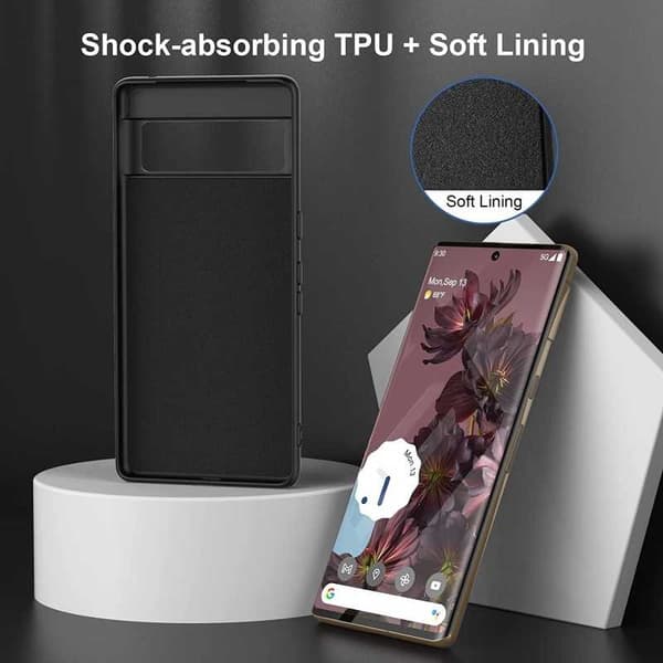 Google Pixel 7 Pro Gummibelagd Mattsvart Silikon Skal