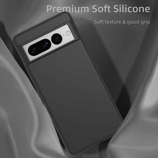 Google Pixel 7 Pro Gummibelagd Mattsvart Silikon Skal