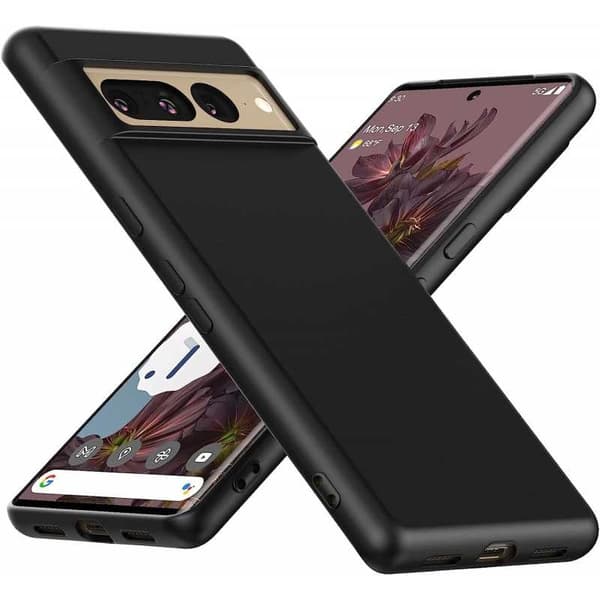 Google Pixel 7 Pro Gummibelagd Mattsvart Silikon Skal