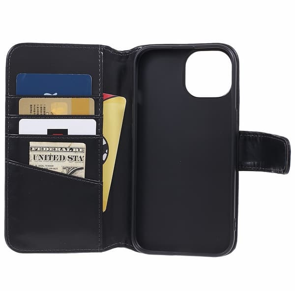 Nordic Covers iPhone 15 Plus Kotelo Essential Leather Raven Black